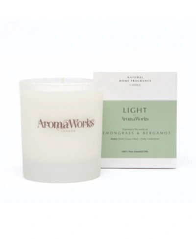 Aromaworks Light Range Lemongrass And Bergamot Candle, 7.75 oz In Green