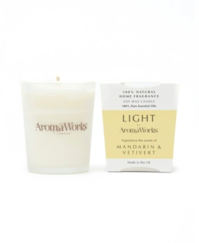 Aromaworks Light Range Mandarin And Vetivert Candle, 2.65 oz In Light Yellow