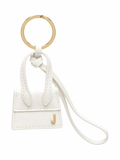 Jacquemus Women's White Leather Key Chain
