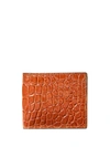 Gucci Crocodile-effect Bi-fold Wallet In Brown