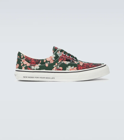 Undercover Floral-print Low-top Sneakers In Red