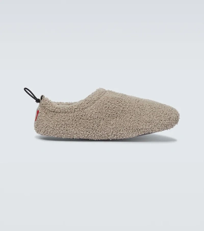 Undercover Cotton-terry Slippers In Gray