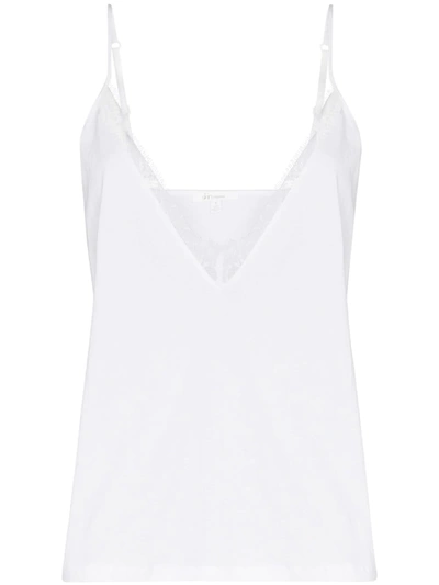 Skin Myra Lace-trim Camisole Top In White