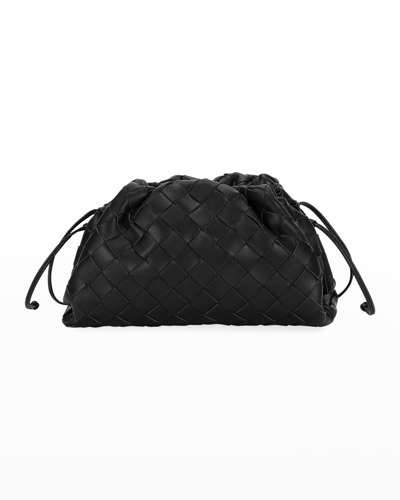 Bottega Veneta &nbsp;mini Pouch Intrecciato Crossbody Bag In Black/silver