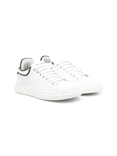 Philipp Plein Junior Kids' Runner Iconic Plein Low-top Sneakers In 白色