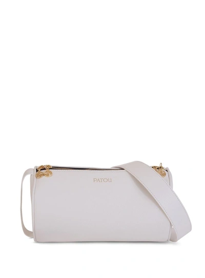 Patou Barrel Bag In Faux Leather In White