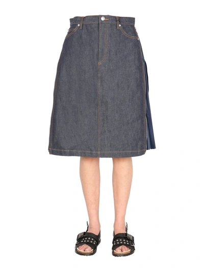 A.p.c. X Sacai "jupe Mai" Skirt In Blu