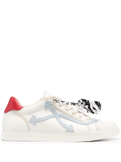 Off-white Low Vulcanized Canvas Sneakers In White