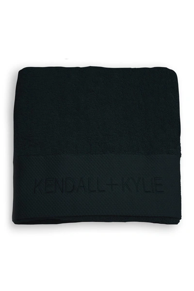 Kendall + Kylie Oversized Beach Towel In Black