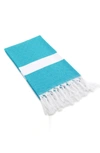 Linum Home 'diamond' Turkish Pestemal Towel In Turquoise