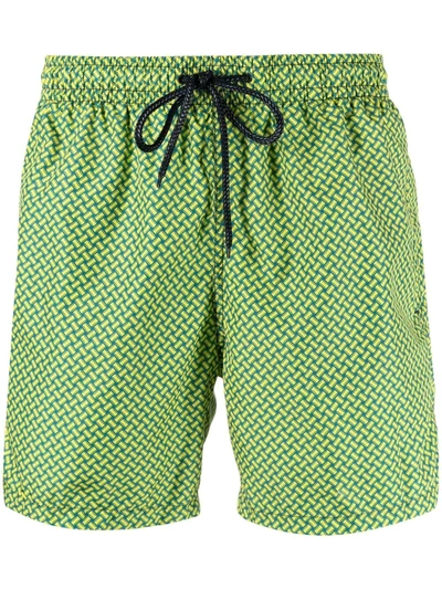 Drumohr Swim Shorts In Yellow And Green