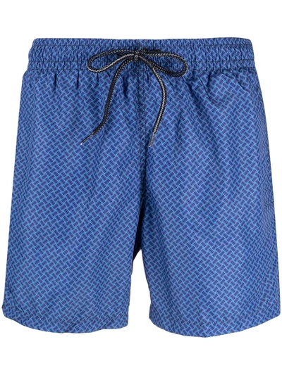 Drumohr Biscottino Drawstring Swim Shorts In Blue