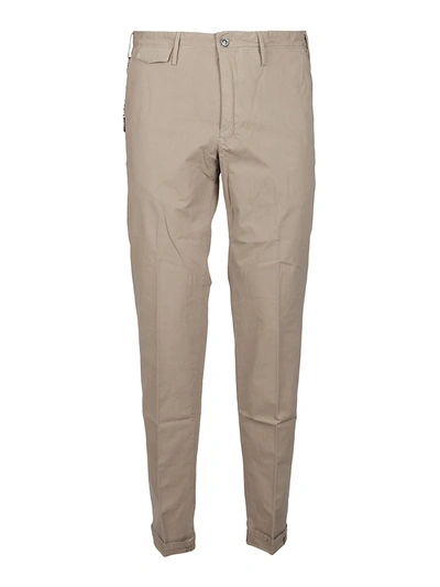 Pt Torino Wom Stretch Cotton Chino Trousers In Corda Color In Beige