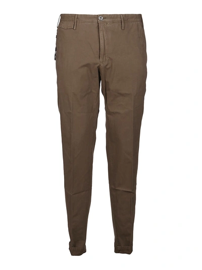 Pt Torino Wom Stretch Cotton Chino Trousers In Coloniale Color In Brown