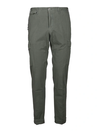 Pt Torino Wom Stretch Cotton Chino Trousers In Army Green