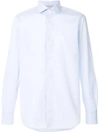 Eleventy Fitted Formal Shirt In Blue