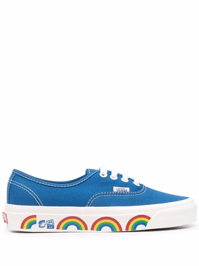 Vans Authentic 44 Dx Anaheim Factory Rainbow-print Sneakers In Blue