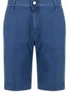 Stefano Ricci Men's Knee-length Cuffed Shorts In Blue