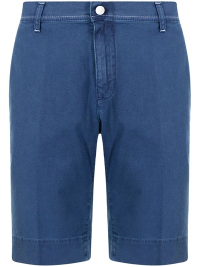 Stefano Ricci Men's Knee-length Cuffed Shorts In Blue