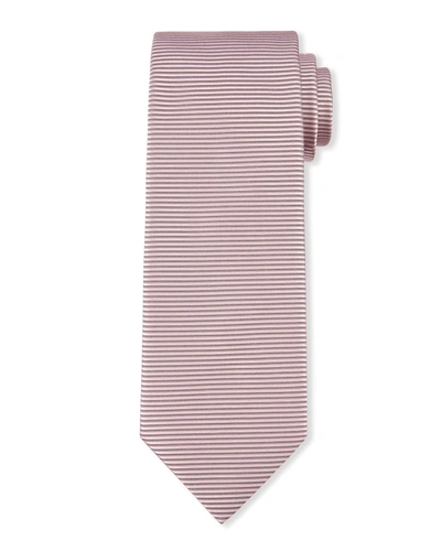 Tom Ford Men's Solid Jacquard Silk Tie, Pink In Md Pnkstrp
