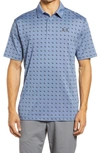 Under Armour Playoff 2.0 Loose Fit Polo In Mineral / Blue / Black