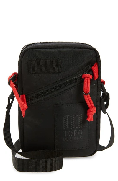 Topo Designs Mini Shoulder Bag In Black/ Black