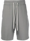 Ag Kenji Ruched Shorts In Grau