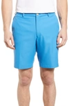 Peter Millar Salem Flat Front Performance Shorts In Blue River