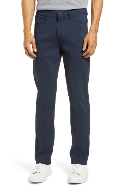 Liverpool Modern Straight Leg Tech Pants In Faded Navy