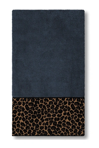 Linum Home Spots 3-piece Embellished Towel In Midnight Blue