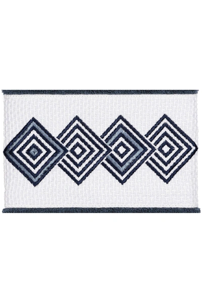 Linum Home Noah Embellished Hand Towel In Midnight Blue