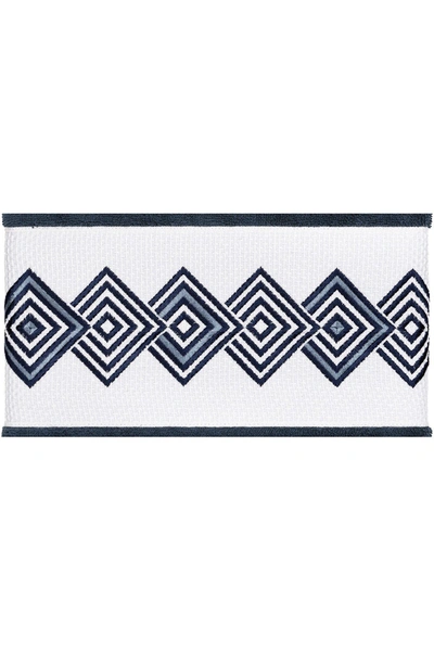 Linum Home Noah Embellished Bath Towel In Midnight Blue