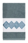 Linum Home Noah Embellished Hand Towel In Teal