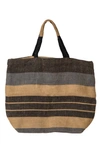 Will And Atlas Sonoma Stripe Jute Shopper In Indigo/ Natural