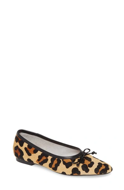 Schutz Arissa Square Toe Ballet Flat In Animal Print