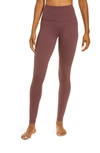 Zella Live In High Waist Leggings In Burgundy Huckle