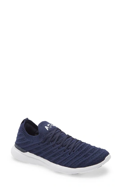 Apl Athletic Propulsion Labs Techloom Wave Hybrid Running Shoe In Navy / White