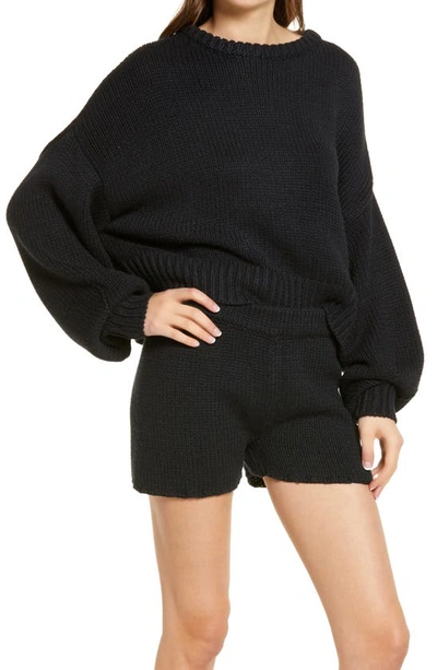 Askk Ny Freeport Organic Cotton & Silk Sweater In Black