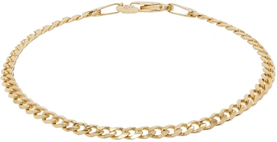 Maria Black Saffi 22k-gold-plated Small Curb-chain Bracelet