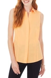 Foxcroft Taylor Non-iron Sleeveless Shirt In Mellow Melon