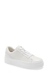 Jslides Amanda Platform Sneaker In Spring White Leather