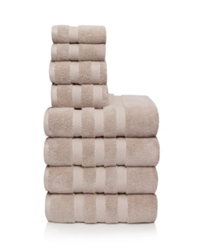 Vivendi Infinity Piece Of 8 Towel Set Bedding In Ecru