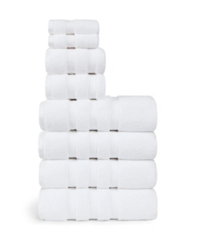 Vivendi Infinity Piece Of 8 Towel Set Bedding In White