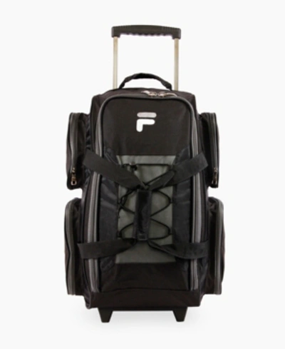 Fila Lightweight Rolling Duffel Bag Collection In Black