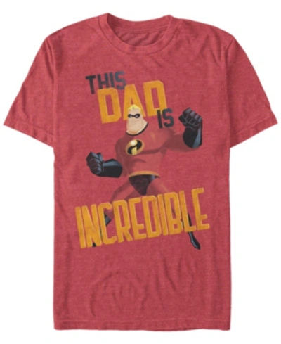 Fifth Sun Men's This Dad Short Sleeve Crew T-shirt In Red Heather