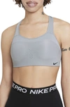 Nike Women's Alpha High-support Padded Keyhole Sports Bra In Grey