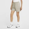 Nike Dri-fit Swoosh Fly Women's Basketball Shorts In Light Bone,metallic Silver