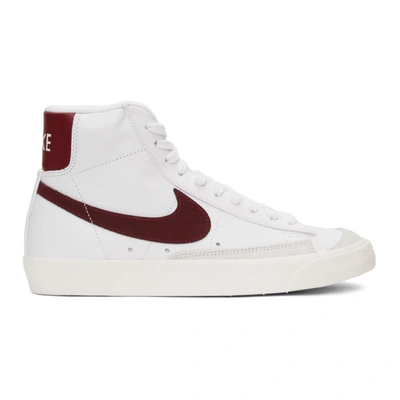 Nike Men's Blazer Mid 77 Vintage-lnspired Casual Trainers From Finish Line In White/red/orange