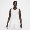 Nike Men's Dri-fit Rise 365 Running Tank Top In White/white/reflective Silver