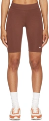 Nike Brown Sportswear Essential Bike Shorts